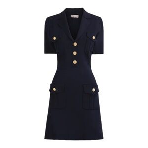 J Crew Lady jacket sweater-dress Size Large Navy Blue